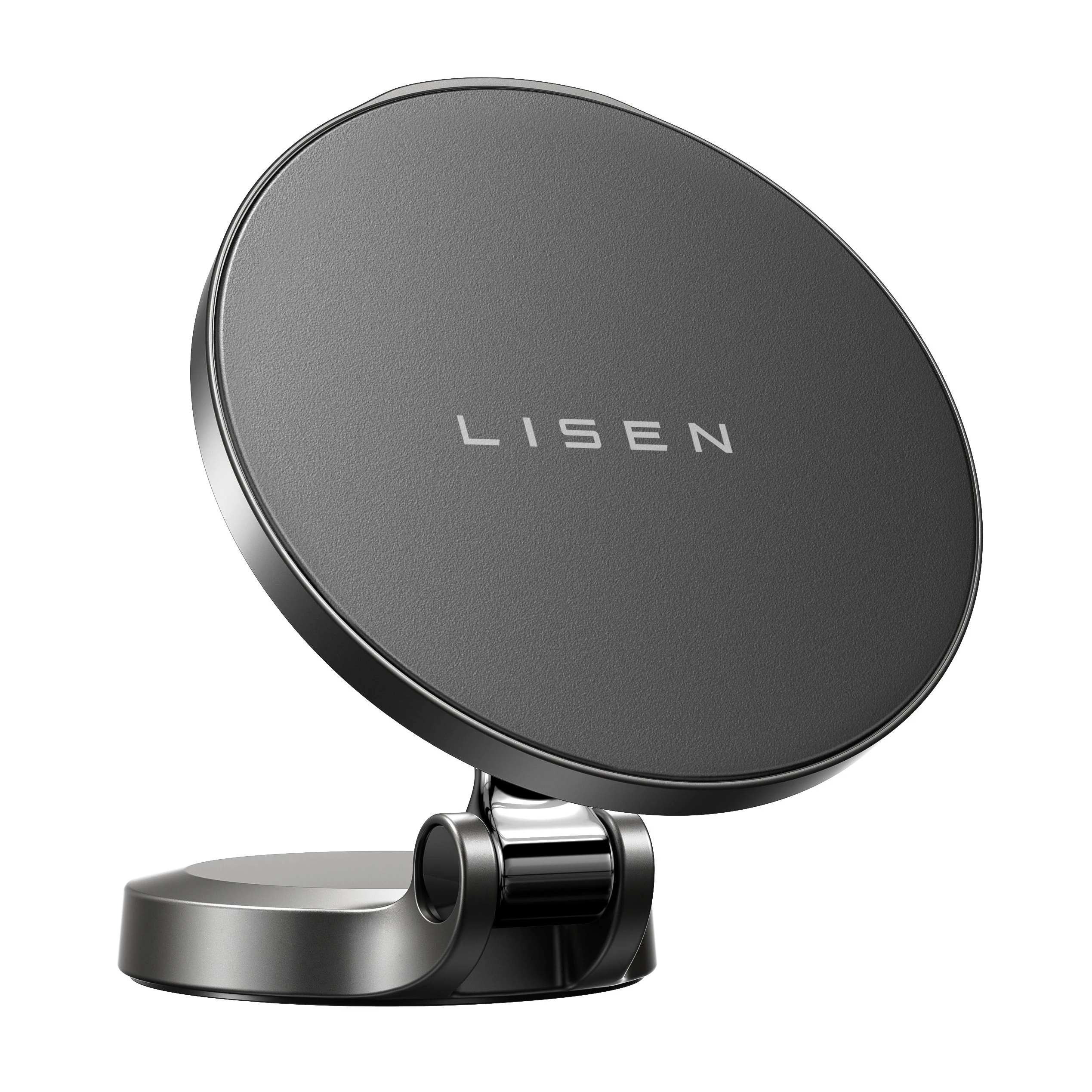 LISEN 360° Dönebilen Çinko Alaşımlı Araba Manyetik Araç Kontrol Panosunda Kablosuz Şarj Standı