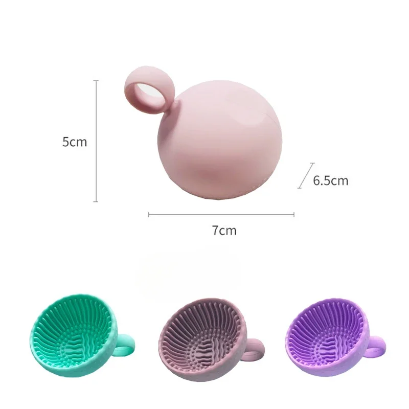 Eyeshadow Brushes Wash Makeup Brush Cleaner Folding Powder Puff Cleaning Bowl Clean Mat Beauty Tools Soft Silicone Scrubber Box