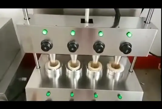 Автоматическая вафель с хрустящим сахаром Kono конус для пиццы оборудование