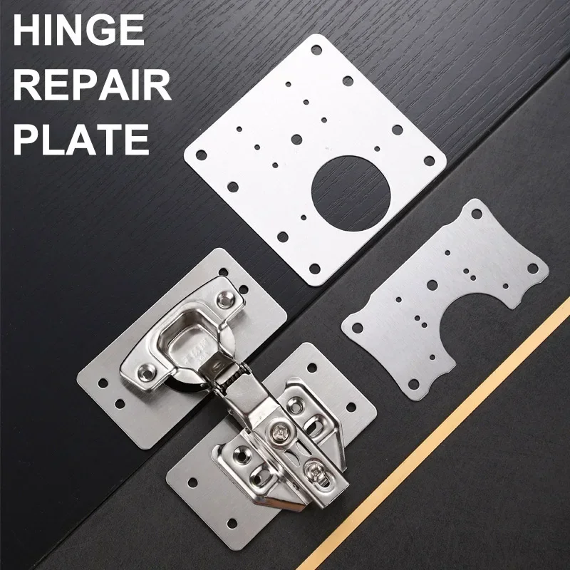 Stainless steel hinges hinge repair plates door hinges Hinge Repair Piece Cabinet Door Fixing Plate Hinge Hole Position Repair Installation Gasket