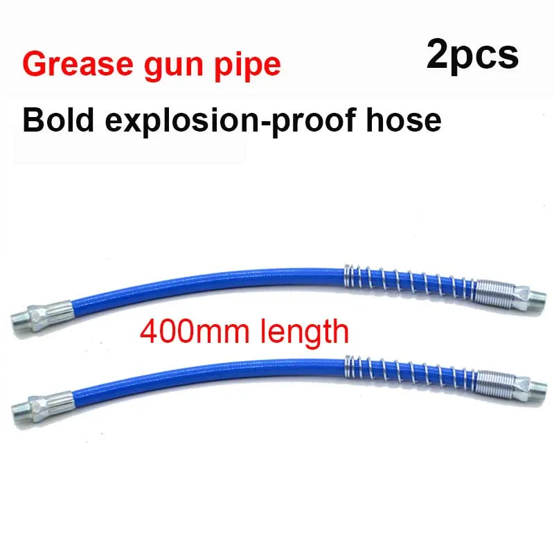 New 400mm Flexible Manual Grease Gun Hose Pneumatic Butter Pipe with