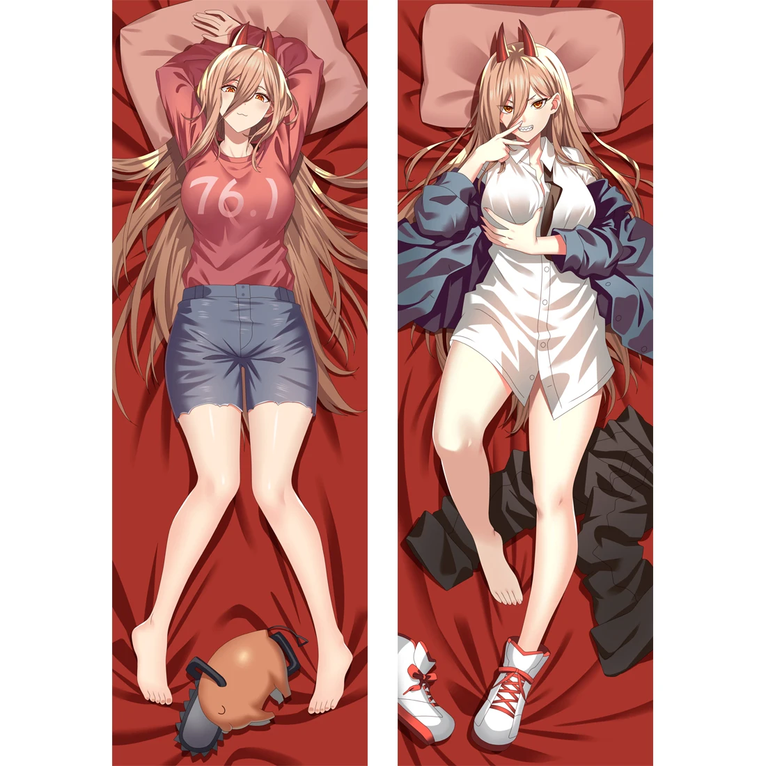 Game Chainsaw Man Power Dakimakura Body Pillow Case Printed Power