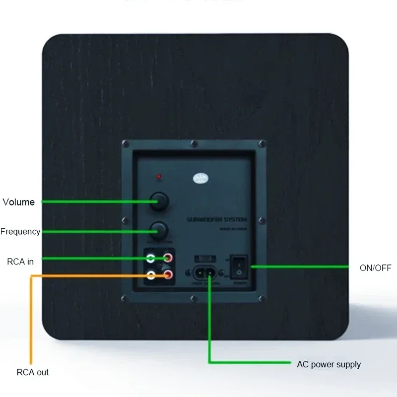 Ibass SU650D 100W High-power Subwoofer Home Theater Hi-fi Bass 6.5-inch Wooden Active Subwoofer 110V-220V Wide Voltage