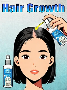 Spray rivitalizzante per il cuoio capelluto per capelli naturalmente voluminosi e lisci.