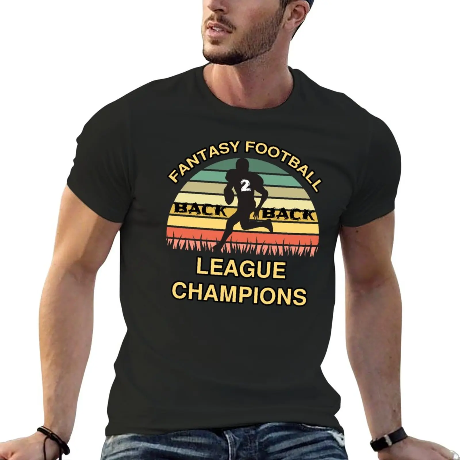 

New Fantasy Football Back To Back Champ, Fantasy Football Gift, FFL Back To Back T-Shirt black t shirts funny t shirts for men