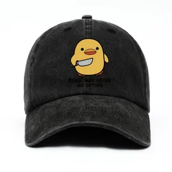Yellow Duck Print Unisex Baseball Hat - Adjustable, Lightweight, and Comfortable for Travel and Sun Protection (Black)