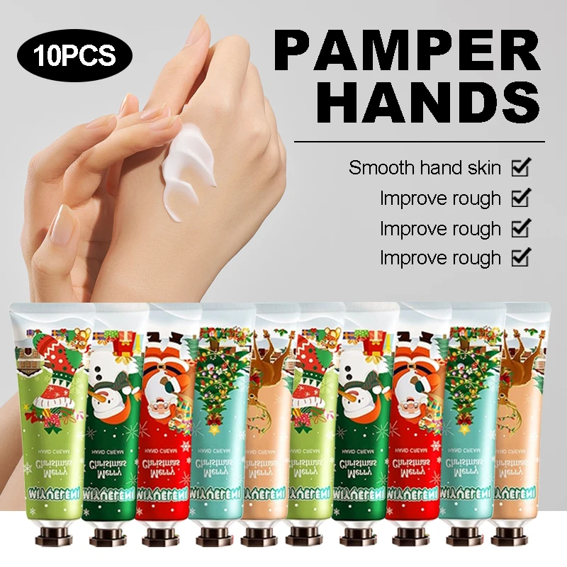 Christmas gift box hand cream deeply moisturizes hands protects hands suitable for all skin types universal for men 10PCS hand cream