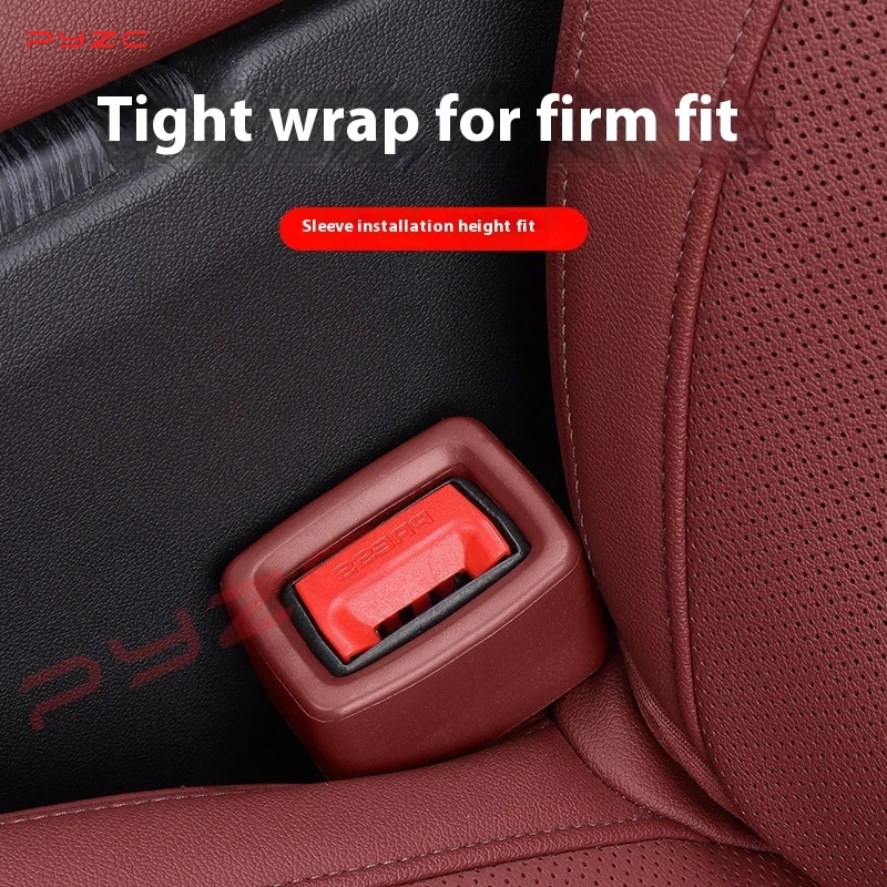 Car Safety Belt Buckle Holder Silicon Gel Buckle Protective Cover For Peugeot gt gtline 508 5008 3008 307 308 Accessories