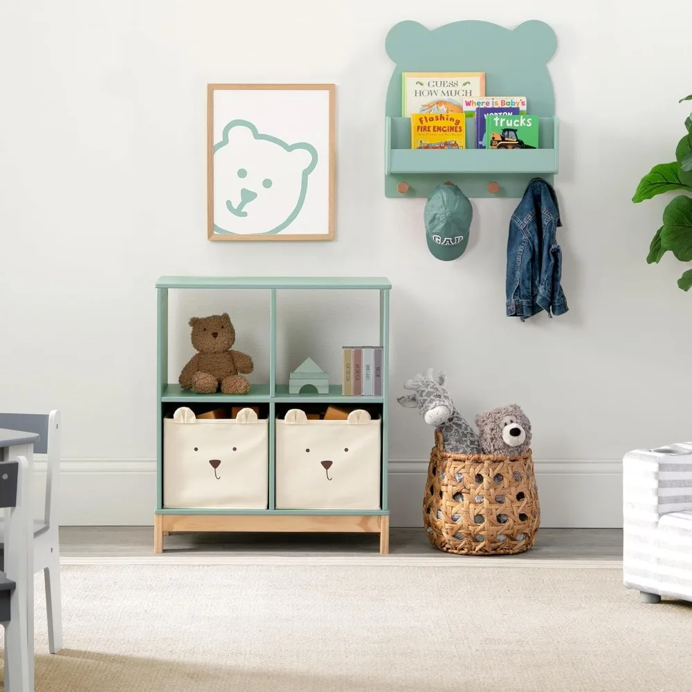 Children's Bookcases, babyGap by Brannan Bear Bookcase with Bins, Sage Green 3