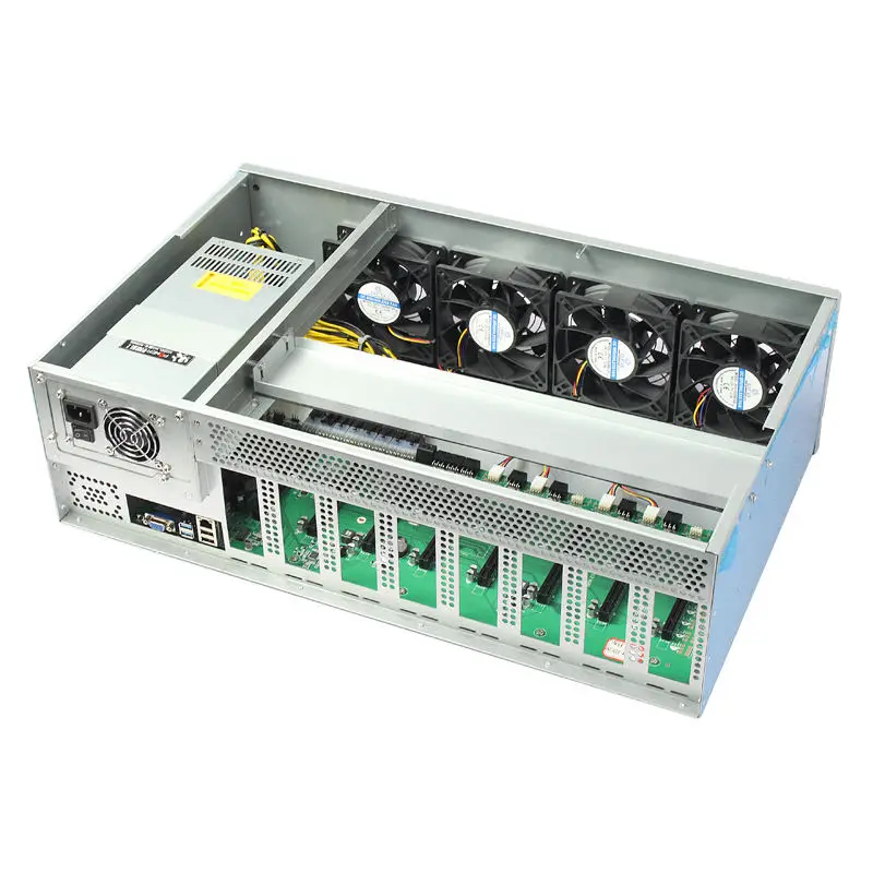 B85 65MM 케이스 8GPU 카드 장착 가능 머신 케이스 서버 섀시 컴퓨터 PC 케이스 ATX PC