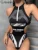 Printed Stunning Bodysuits Women Hipster Halter With Zipper Backless Bandage Sexy Playsuit Female Summer Swim Trend Wear