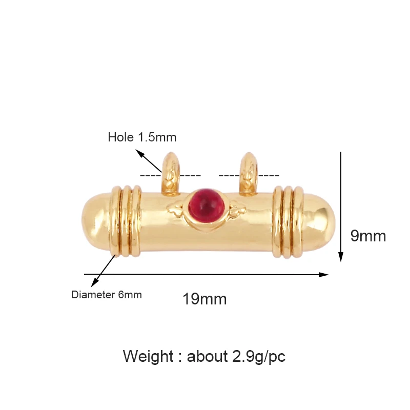 Gold Plated Colorful Happy Face & Heart Charm Attachment