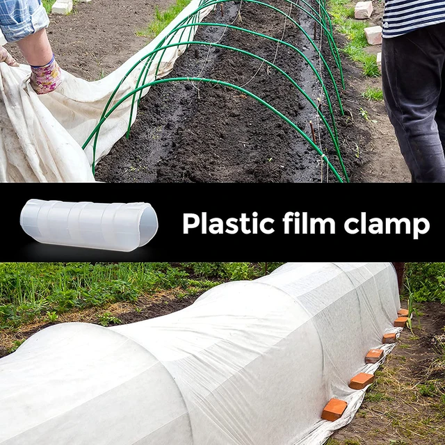 30 Darabos Farm Műanyag Bilincsek, Üvegházhatású Film Bilincsek Markolat, Sor Borító Háló Alagút Klip - Image 5