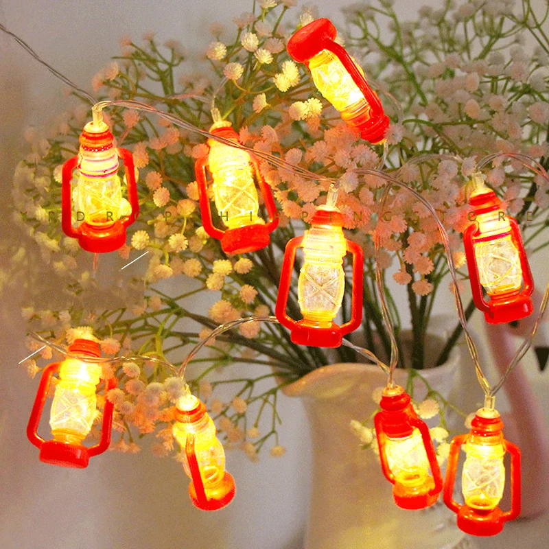 Retro Kerosene String Light USB Charging Garland Festival Fairy Light String Kerosene Bottle Lamp for Bedroom Party Coffee House