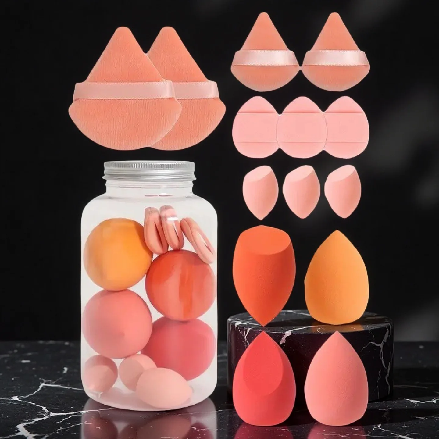 Complete Makeup Sponge Set - Beauty Blenders & Mini Finger Puffs