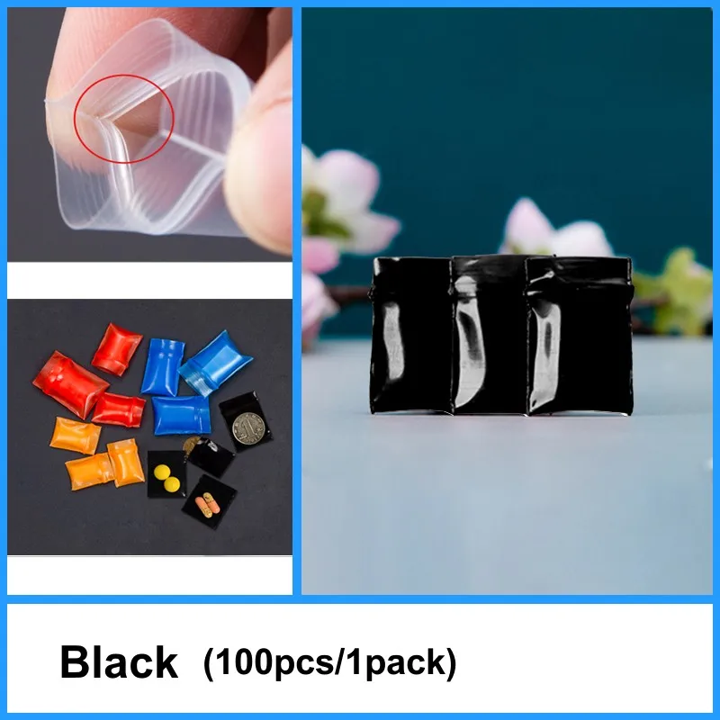 100Pcs Mini Zip lock Bags Cheaper Small Plastic Zipper Bag Plastic  Packaging Bags Ziplock Pill Packaging
