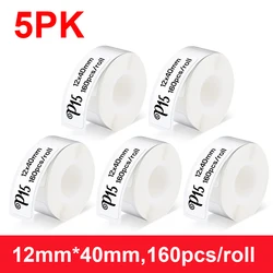 Compact Wireless Bluetooth Thermal Label Printer - Mini Portable Adhesive Label Maker (5PK White Label 02)