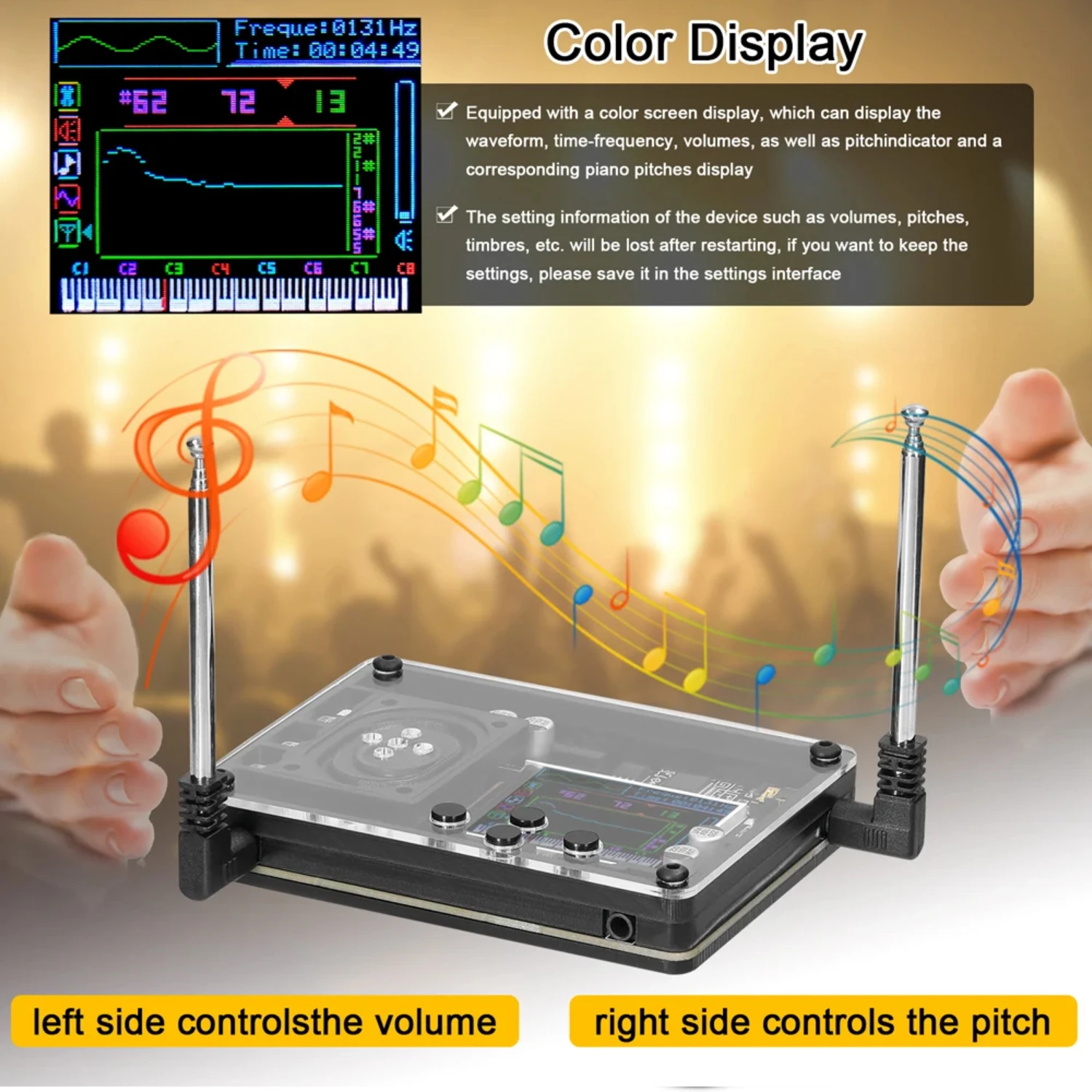 Theremin Musical Instrument Novel and Fun Geek Equipment Theremin + Gift for Boyfriend Music Fans