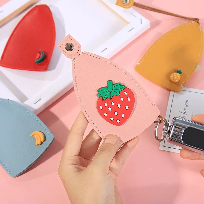 Cute Cartoon Unisex Pull Type Key Bag PU Leather Key Wallets Housekeepers Car Holder Case Keychain Pouch key case key holder key organizer key purse