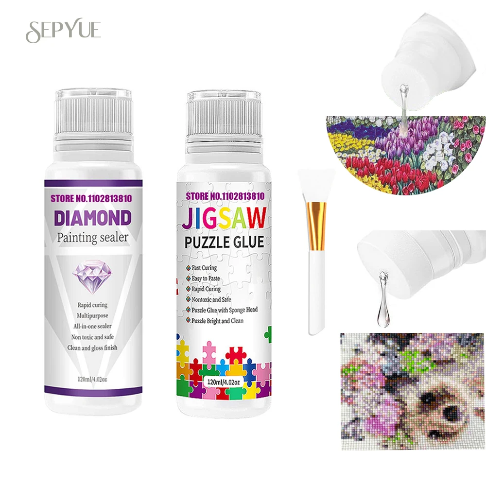 120ML Diamond Painting Sealer 5D Diamond Painting Art Glue Permanent