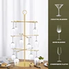 Cocktail Tree Stand Wine Glass Flight Tasting Display For Drinks 3 Tier - 12 Holders For Champagne Cocktails Martini Cocktail 5