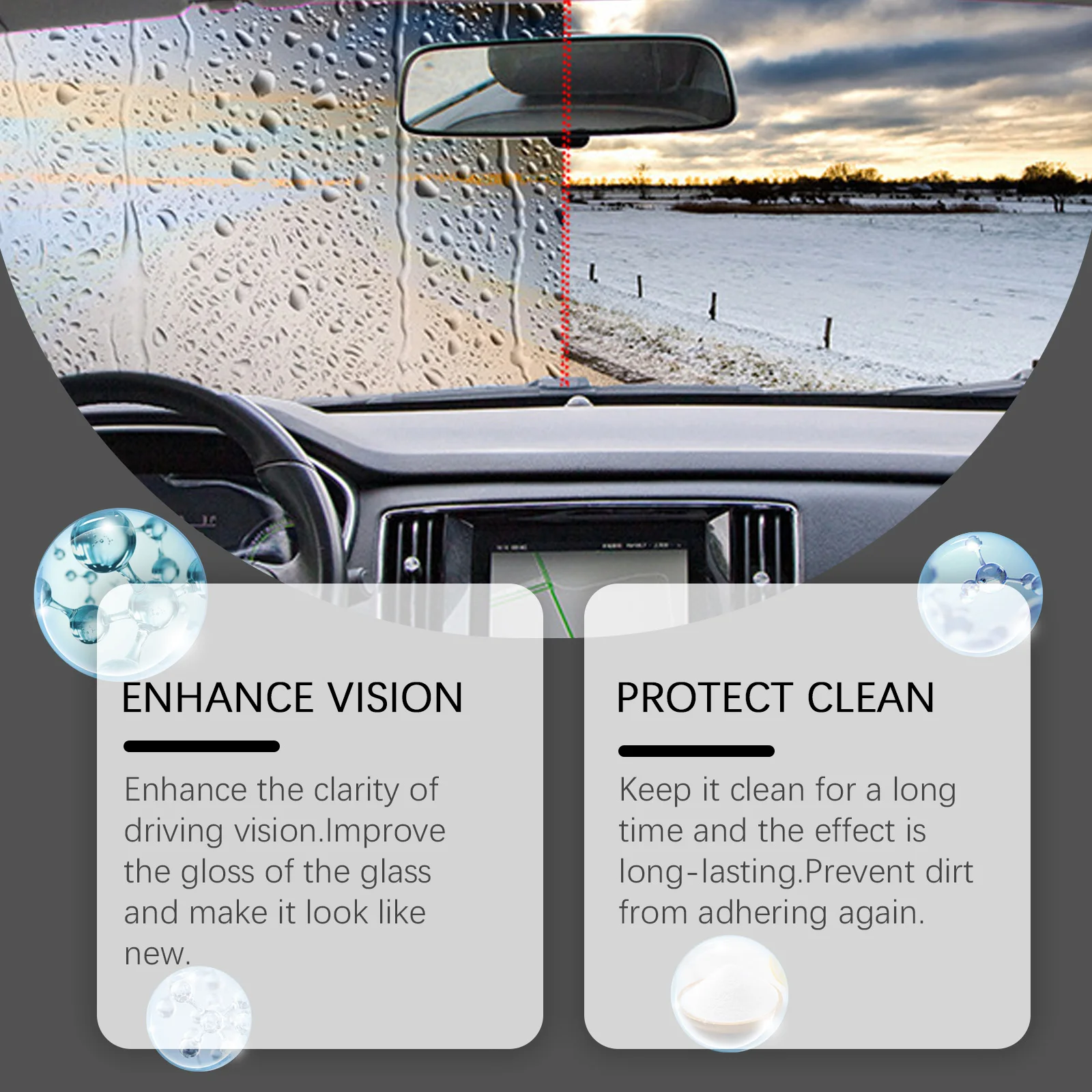 150ml car windshield oil film remover universal polished glass cleaner for spots and rain marks rain prints powerful efficient