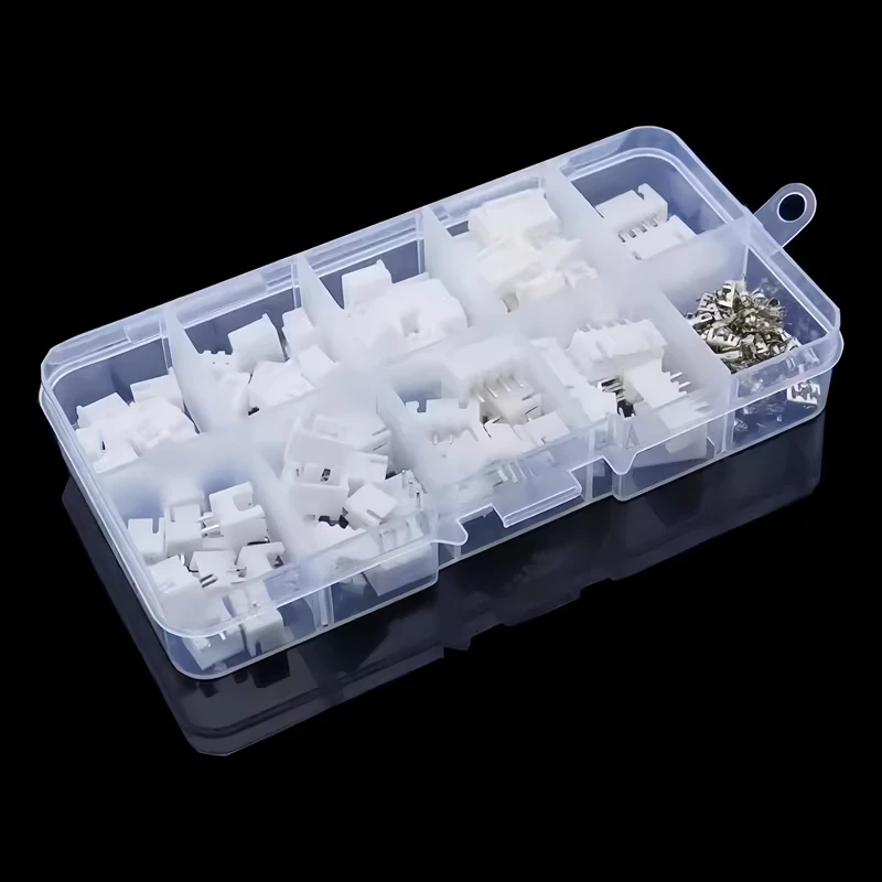 JST XH2.54 2/3/4/5pin Terminals Plastic Shell Male Plug + Female Socket Wire Connector Combination set 2.54mm 2p 3p 4p 5p 230pcs