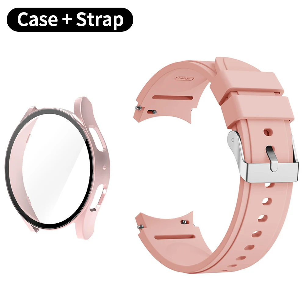 Elegant Protective Case and Band with Screen Protector for Samsung Galaxy Watch Series – Premium PC Hard Cover and Durable Strap