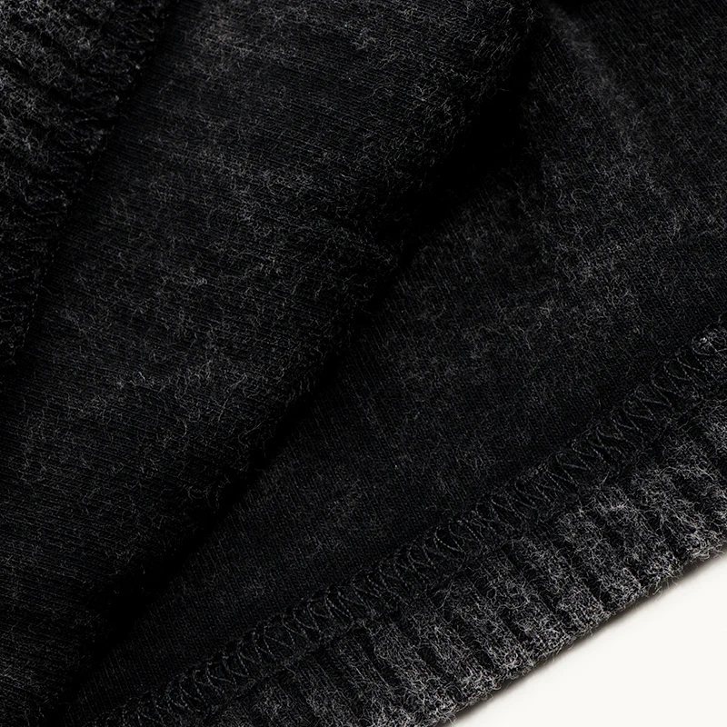 2024 Gerippte schwarze Washed-Sets mit Kordelzug, Winterkleidung, Kleider für Mädchen, Kindershirts und Babyhosen, schwarze mehrlagige Kleider – Detail 27