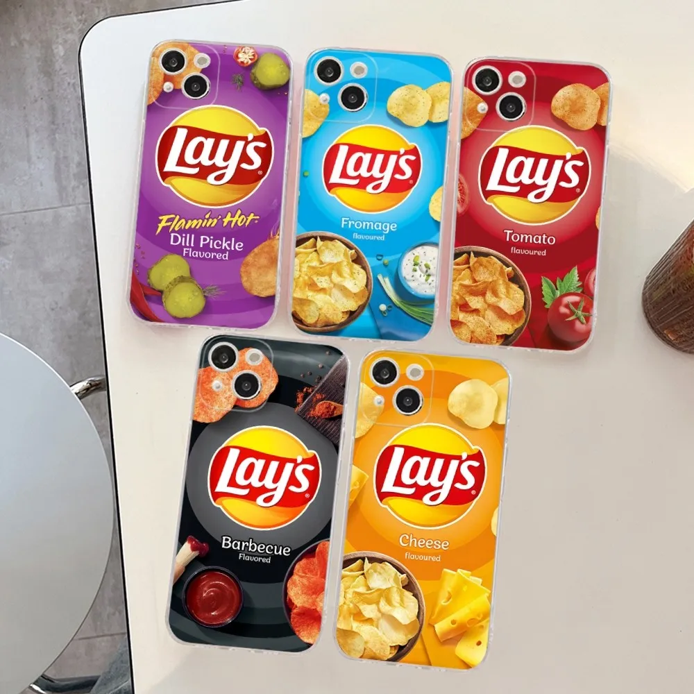 Snack Food Potato L-Lay'S Phone Case Silicone Morbido Per Iphone 15 14 13 12 11 Pro Mini Xs Max 8 7 6 Plus X Xs Xr Cover
