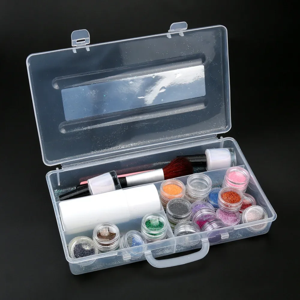 

24color temporary tattoo Pigment glitter eye makeup makeup glitter makeup brush henna tattoo mold set + brush plastic set