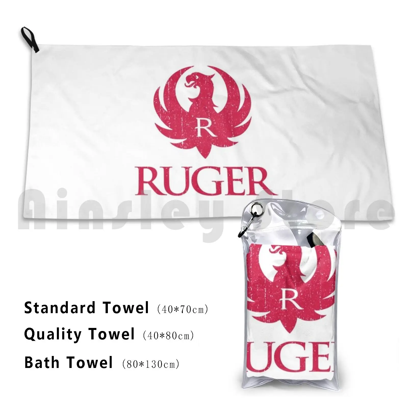 Ruger Firearms Bath Towel Beach Cushion Pistols Rifles Ruger Remington