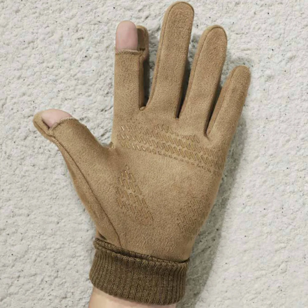 Fishing Gloves 2 Cut Fingers for Men Women Universal Keep Warm Anti-slip Fishing Protection