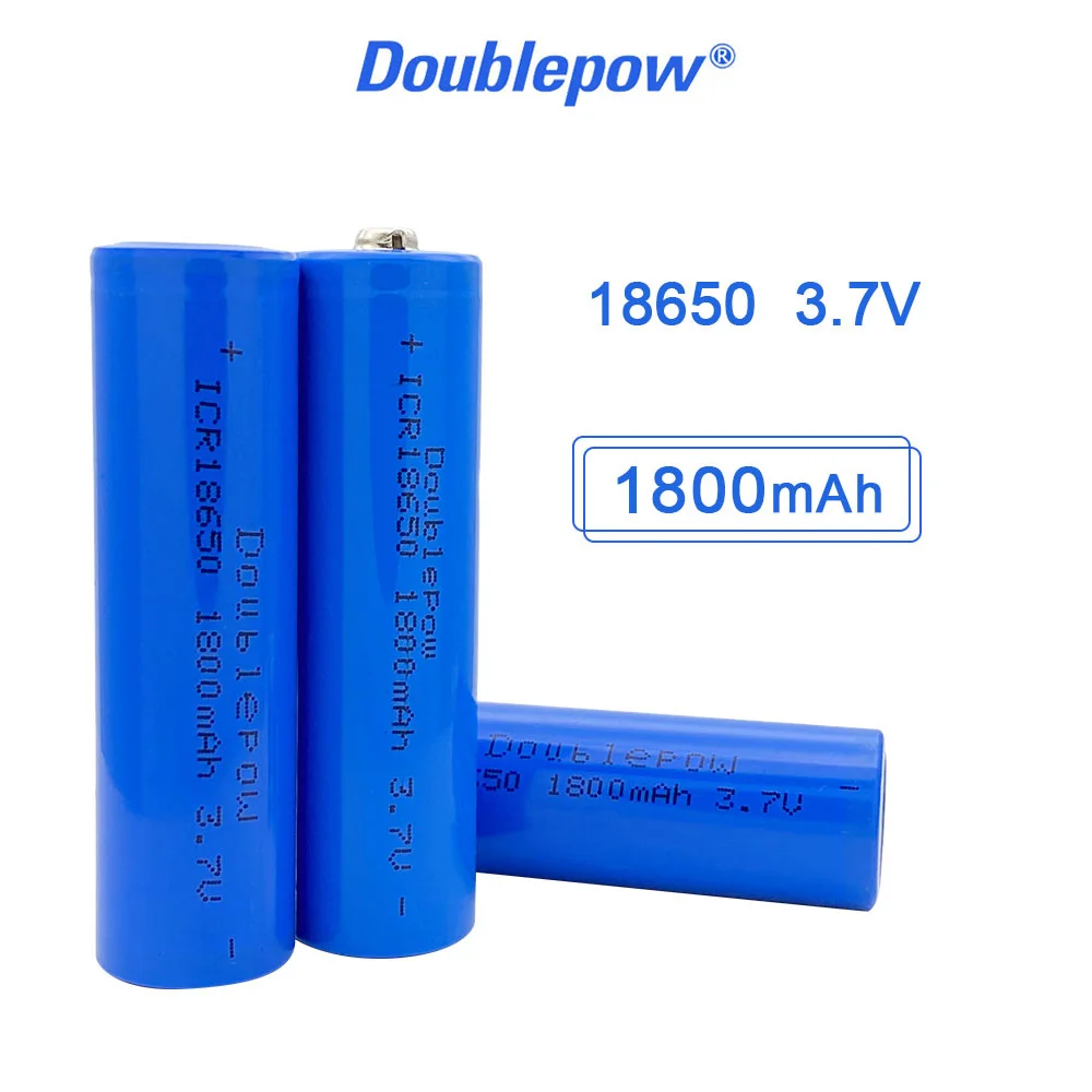 

Doublepower 18650 3.7V 1800mAh rechargeable lithium battery, flashlight, laser pointer, remote control, electronic toys
