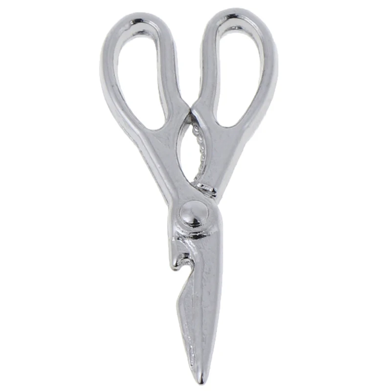 Hot sale 1Pcs Mini Metal Scissors Miniature Dolls House Furniture 1:12 Dollhouse Decor 3