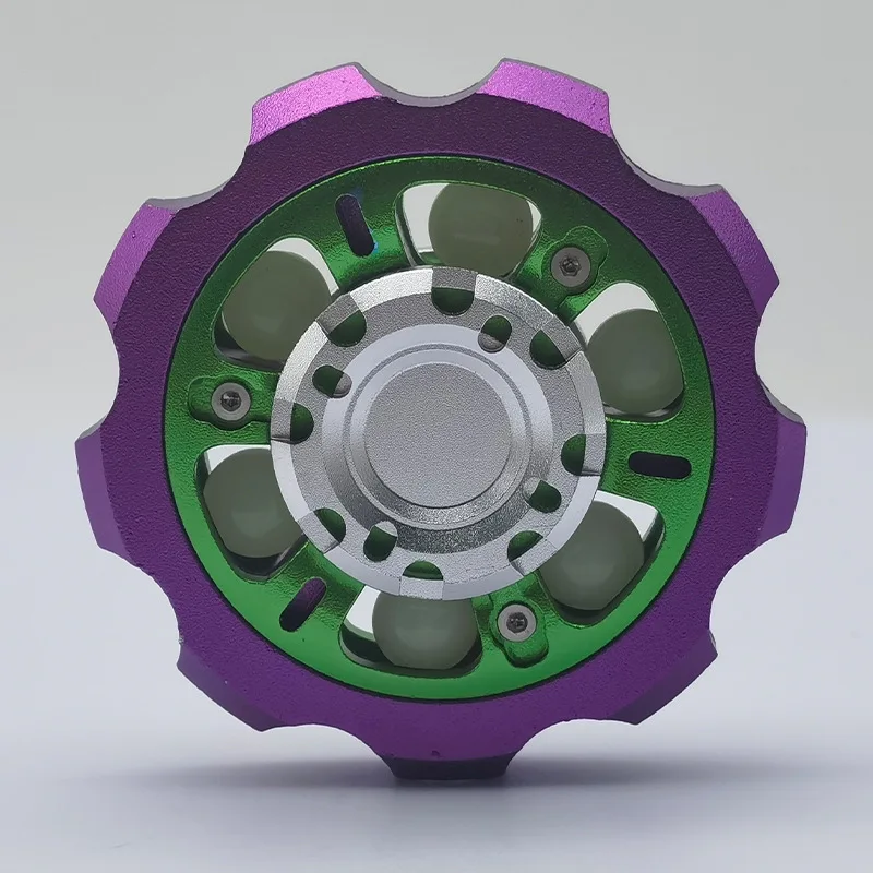 EDC Gear Rolling Fidget Hand Spinner Crisp Sound Decompression Metal Fingertip Gyro Anxiety Stress Relief Office Desk Toy Gift