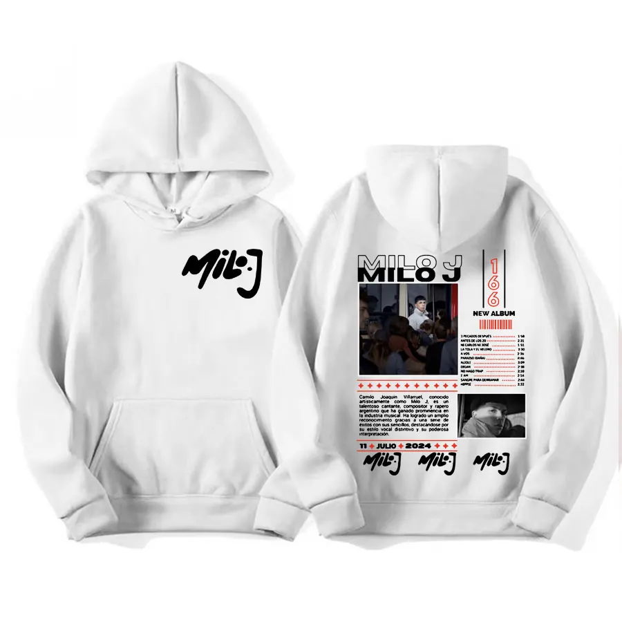 Rapper Milo J 511 Music Album Tour Hoodie Harajuku Long Sleeve Aesthetic Sweatshirt Men Women Casual Fleece Autumn/Winter Hooded 5