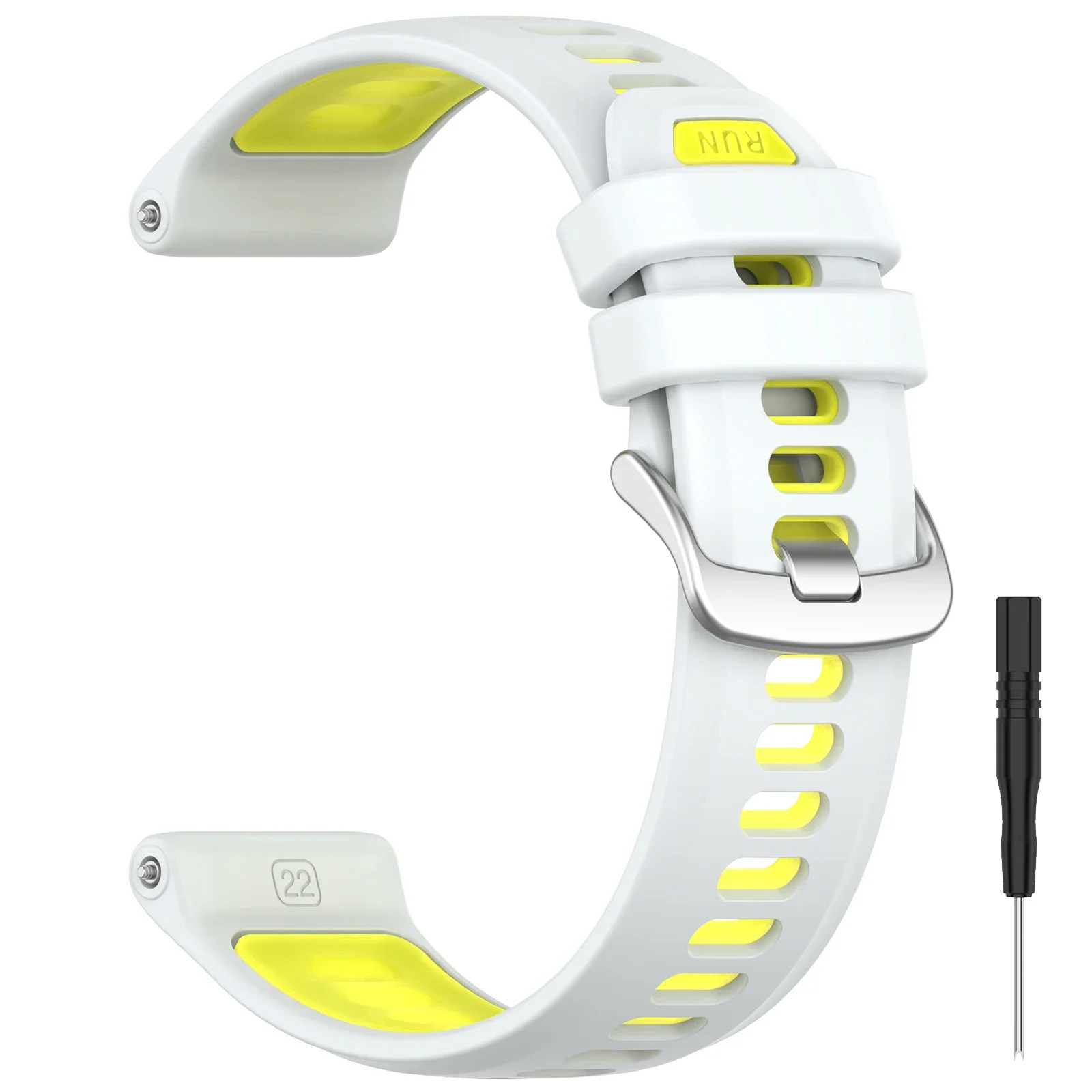 Two-Tone Silicone Sports Wristband - Comfortable Strap for Forerunner Series