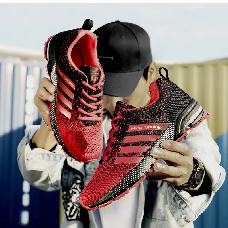 Men Sneakers Breathable Mesh Sports Shoes Anti-Slip Outdoor Casual Running