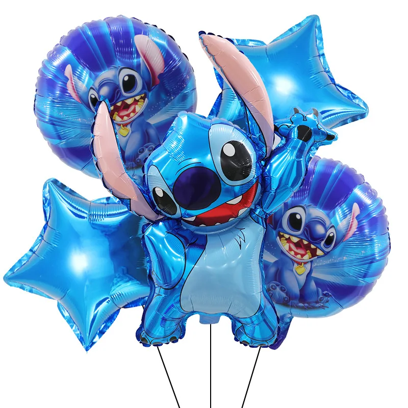 5pc Lilo Et Stitch Ballons, Lilo Et Stitch Party Décoration