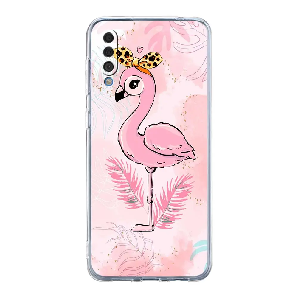Lovely Pink Flamingos Leaf Design Phone Case