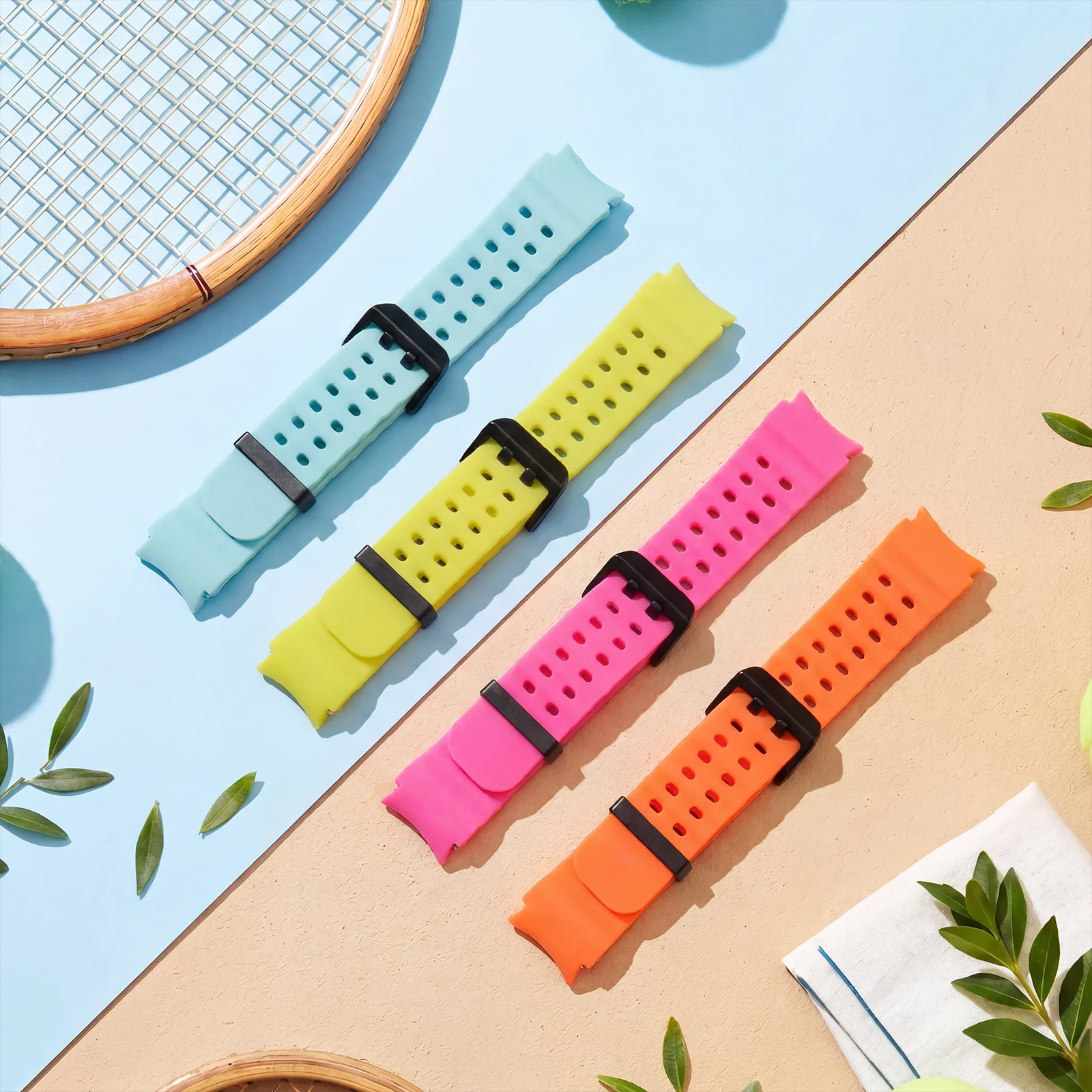 Ocean Element Luminous Silicone Sports Watch Band - Unisex Replacement Wristband