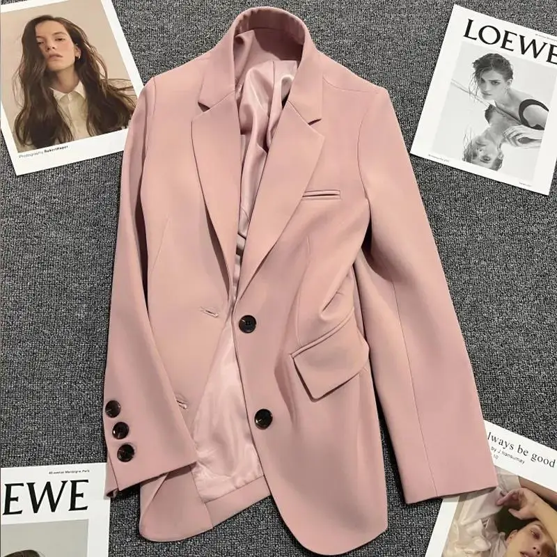 

2019 New Arrivel Women's Black and White Coat Fashion Long Sleeve V-eck Office Lady Coat Double-Breasted Blazer XZ197