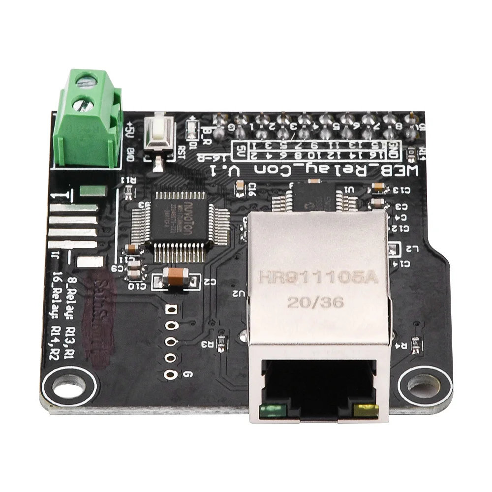 

Модуль управления Ethernet, сетевой веб-сервер Lan Wan, порт RJ45, 16-канальный реле, плата контроллера Ethernet, интерфейс RJ45