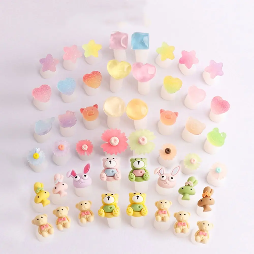 8pcs Cute Soft Silicone Toe Separator Crystal Candy Color Flower Shaped Foot Finger Divider Form Manicure Pedicure Nail Art Tool