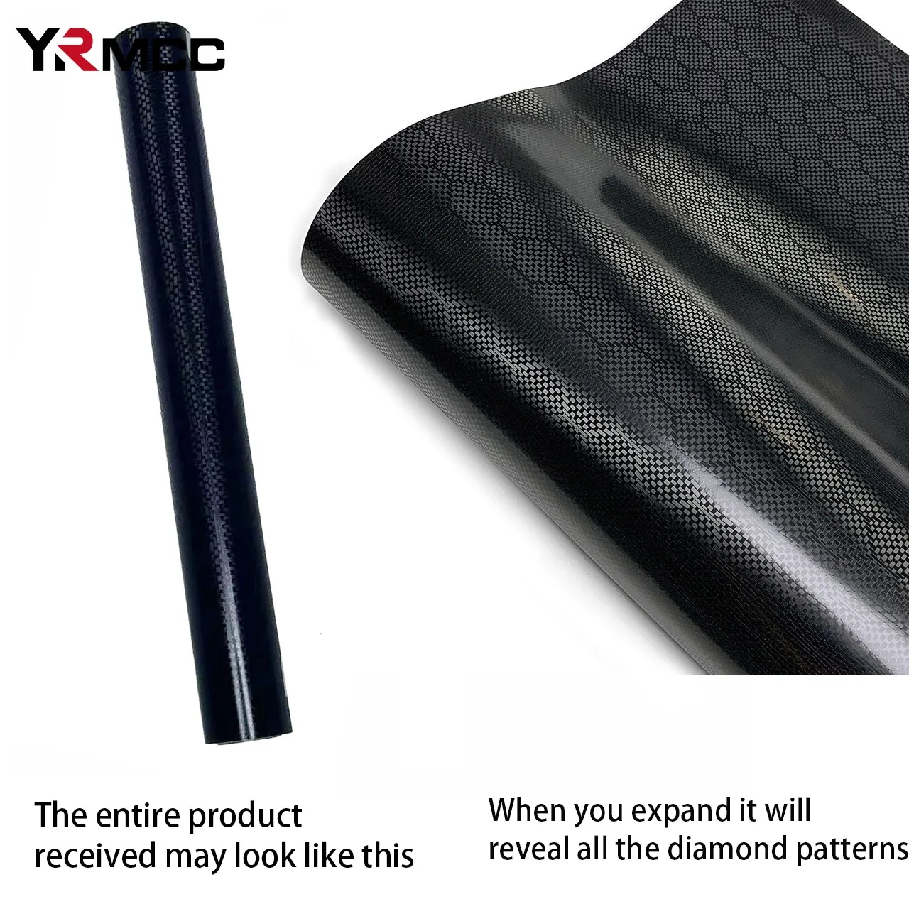 Carbon Fiber Sticker Diamond Forged Carbon Black Film Waterproof Change Color Modified Film Car Body Decoration Car Accessories