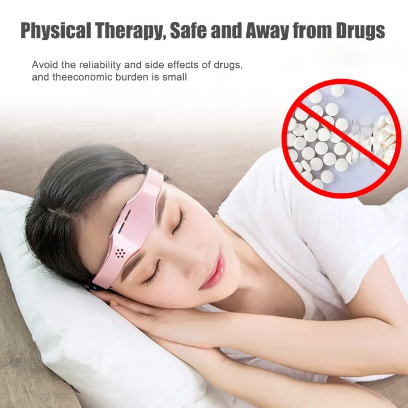 Smart Heating Voice Electric Head Massager Anti Stress Brain Sleeping Aid Therapy Sleep Insomnia Helper Stress Relax Headache