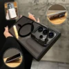 For Magsafe Hidden Holder Clear Case For Samsung Galaxy S25 S24 Ultra S23 Plus Shockproof Magnetic Wirelesss Charge Back Cover 1
