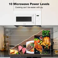 30" Over-the-Range Microwave Oven with 1.6 Cu Ft Capacity 1000 Cooking Watts, One-Touch Cooking Options 300 CFM, 2