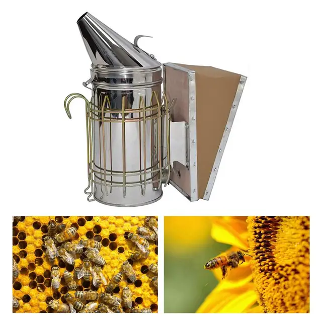 Bőrellenes Méhészet Dohányzó A Bee Hive Dohányzóhoz Horganyzott Vas Egyszerű Művelethez Méhészethez - Image 3